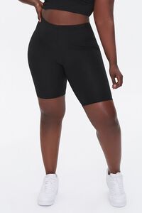 Plus Size Crop Top & Biker Shorts Set, image 6
