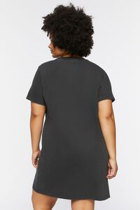 BLACK/MULTI Plus Size Wild Spirit Graphic T-Shirt Dress, image 4