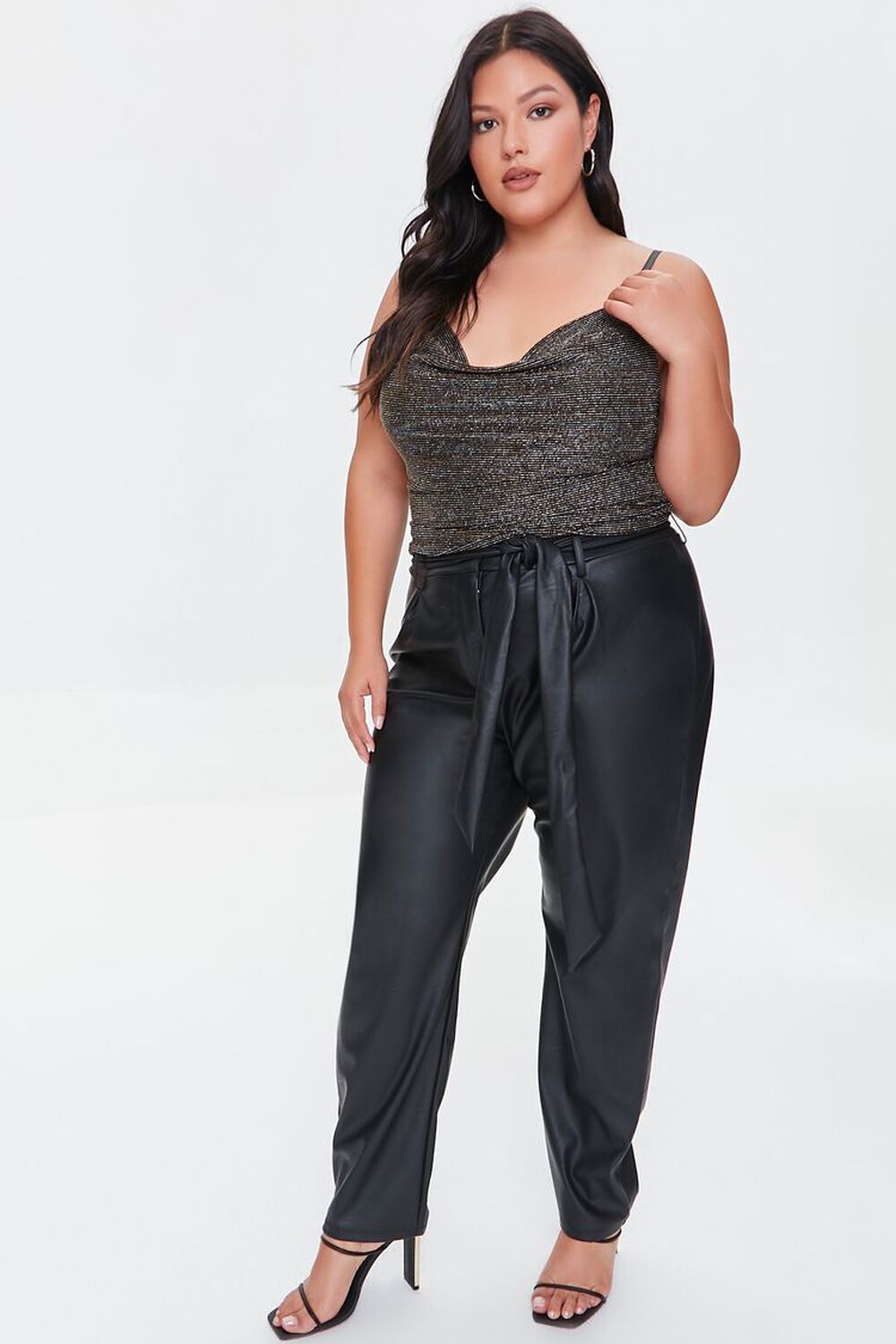 Plus Size Cropped Cowl Cami