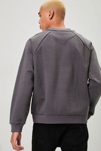 CHARCOAL Fleece Raglan-Sleeve Sweatshirt, image 3