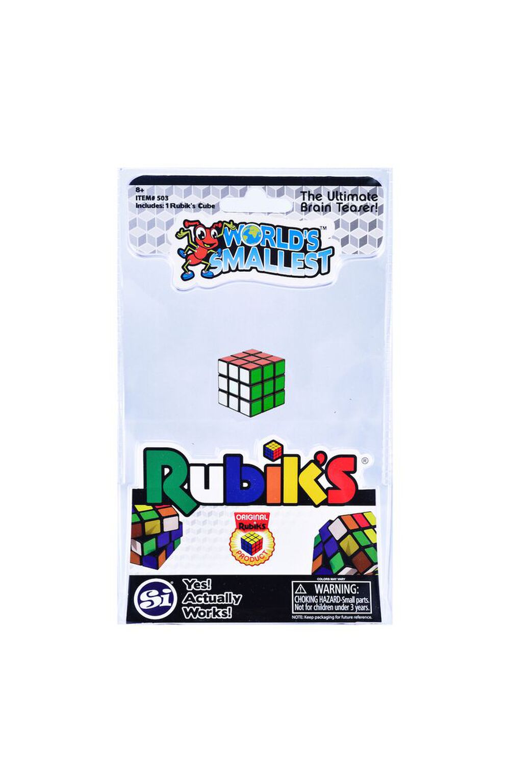 WHITE/MULTI Worlds Smallest Rubiks Cube, image 1