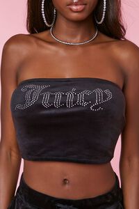 BLACK Juicy Couture Velour Tube Top, image 5