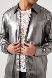 SILVER Metallic Long-Sleeve Shirt, image 5