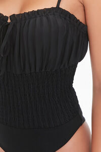 BLACK Tie-Strap Cami Bodysuit, image 6