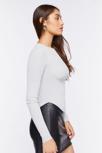 GREY Fitted Sweater-Knit Top, image 2