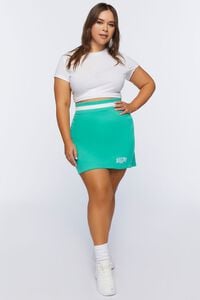 GREEN/MULTI Plus Size Malibu California Mini Skirt, image 5