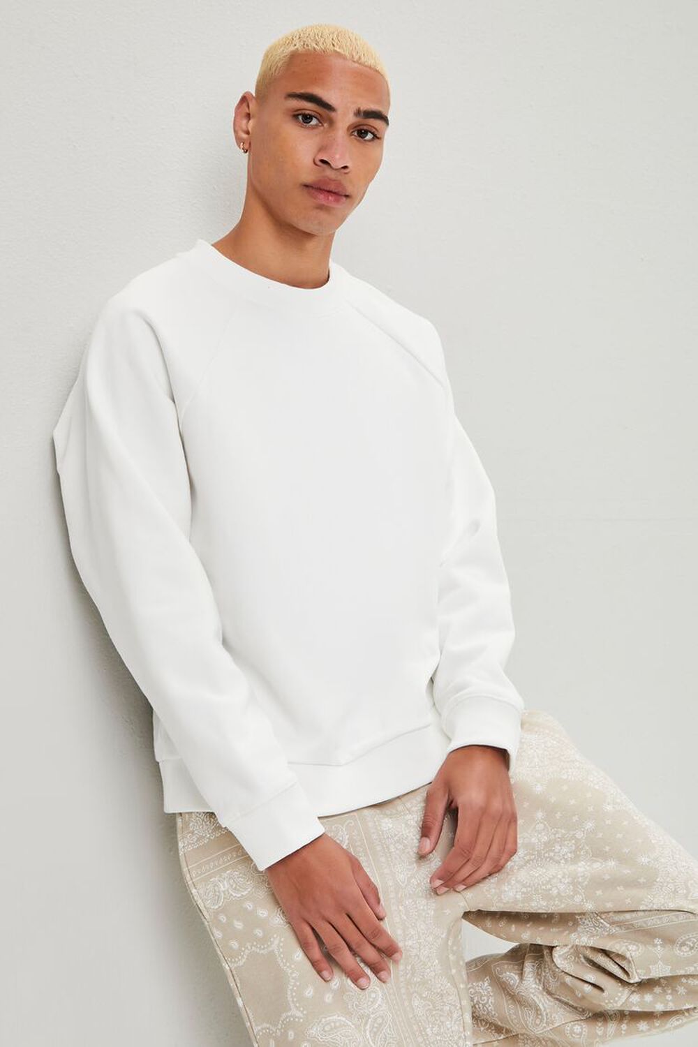 CREAM Fleece Raglan-Sleeve Sweatshirt, image 1