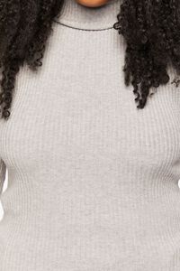 HEATHER GREY Plus Size Sweater-Knit Turtleneck Top, image 5