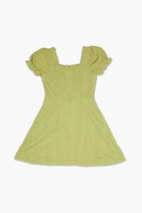 GREEN Girls Lace Puff-Sleeve Dress (Kids), image 2