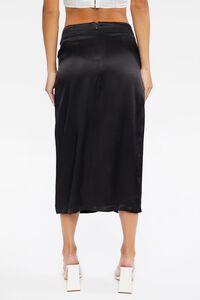 BLACK Knotted Midi Skirt, image 4