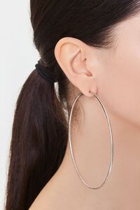 SILVER Oversized Hoop Earrings, image 1
