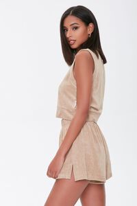 BROWN Kendall & Kylie Terrycloth Elastic Shorts, image 3