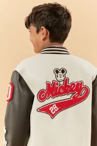 TAN/MULTI Kids Disney Mickey & Friends Varsity Jacket (Girls + Boys), image 6