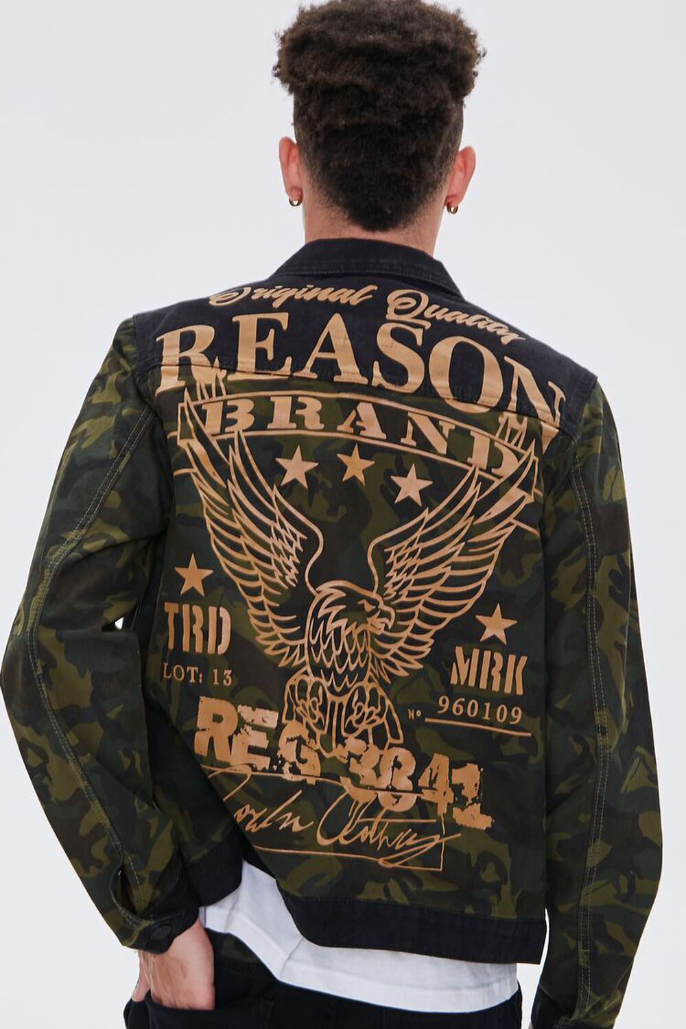 BLACK/MULTI Reason Camo Denim Jacket, image 3