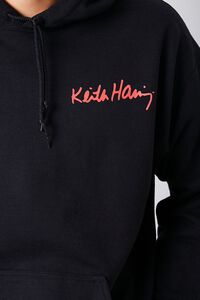BLACK/RED Keith Haring Graphic Hoodie, image 5