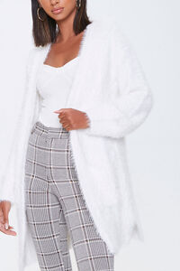 Fuzzy Knit Open-Front Cardigan, image 5