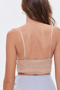 CHAMPAGNE Satin Cropped Cami, image 3
