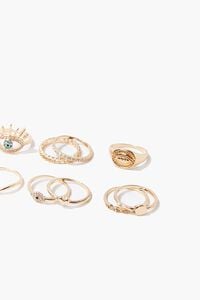 GOLD Eye Charm Variety Ring Set, image 2