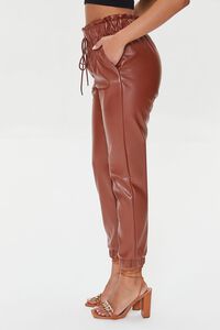 CAMEL Faux Leather Paperbag Joggers, image 3