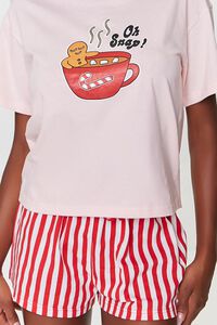 PINK/RED Gingerbread Graphic Pajama Set, image 6