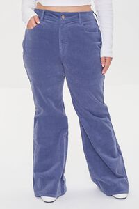 STEEPLE GREY Plus Size Corduroy Flare Pants, image 2
