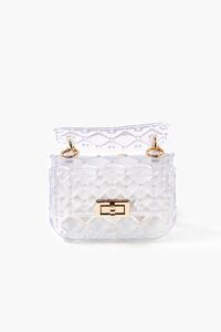 CLEAR Quilted Vinyl Chain Crossbody Bag, image 6