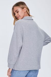 HEATHER GREY French Terry Patch-Pocket Shacket, image 3