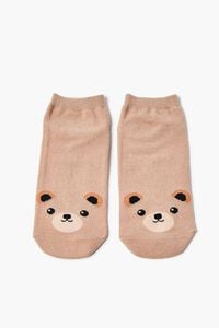 BROWN/MULTI Bear Graphic Ankle Socks, image 2