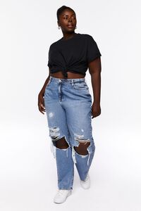 BLACK Plus Size Relaxed Crew Tee, image 4