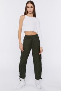 WHITE One-Sleeve Crop Top, image 4