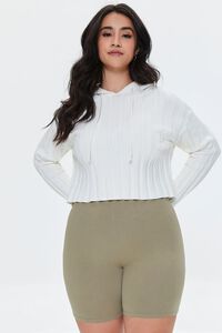 OLIVE Plus Size Basic Organically Grown Cotton Shorts, image 1