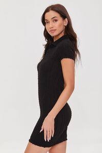 BLACK Cable Knit Bodycon Dress, image 2