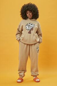 TAUPE/MULTI Plus Size Shae Anthony Graphic Hoodie, image 4