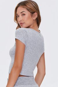 HEATHER GREY Ruched Lounge Tee, image 3