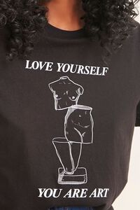 BLACK/WHITE Love Yourself Graphic Tee, image 5