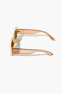 RUST/BROWN Abstract Print Sunglasses, image 3