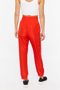 FIERY RED/WHITE Active Side-Striped Drawstring Joggers, image 5