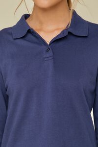 NAVY Long-Sleeve Polo Shirt, image 6