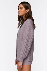 GREY Cable Knit Cardigan Sweater, image 2