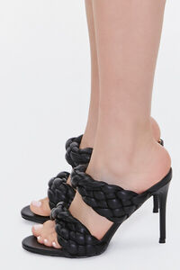 BLACK Braided Twisted High Heels, image 2