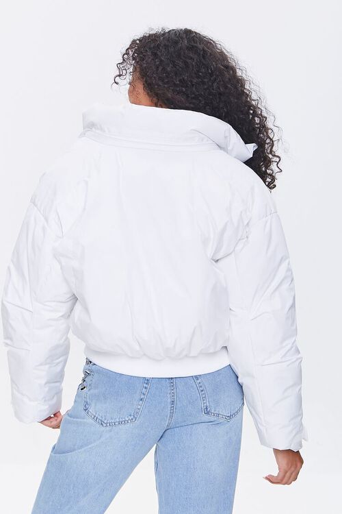 WHITE Removable Hooded Puffer Jacket, image 3