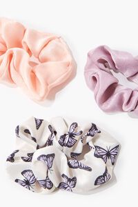 WHITE/MULTI Butterfly Print Scrunchie Set - 5 pack, image 3