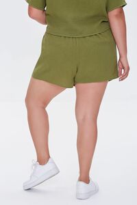 OLIVE Plus Size Textured Shorts, image 4