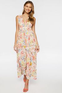 MINT/MULTI Floral Print Ruffled Maxi Dress, image 7