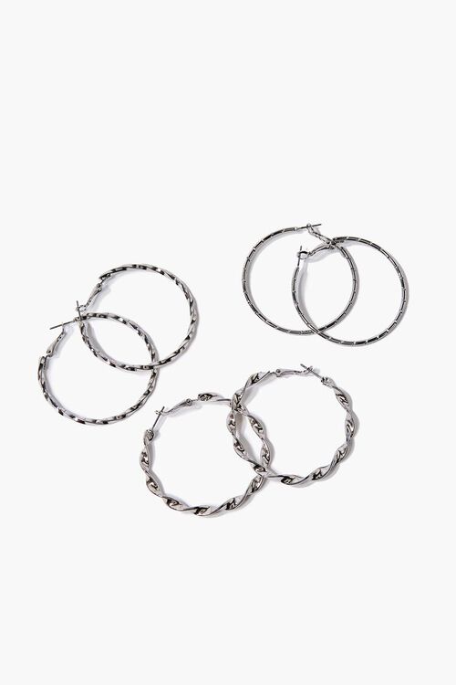 SILVER Upcycled Hoop Earring Set, image 1