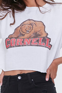 WHITE/MULTI Cornell Graphic Cropped Tee, image 5
