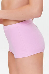 PURPLE Terry Cloth High-Rise Bikini Bottoms, image 3