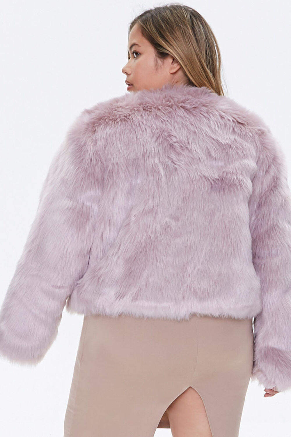 LILAC Plus Size Faux Fur Open-Front Jacket, image 3
