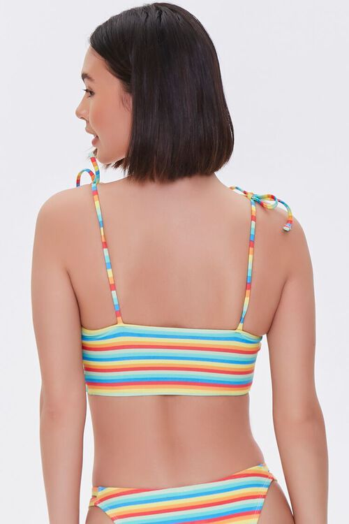 RAINBOW Rainbow Striped Bikini Top, image 3