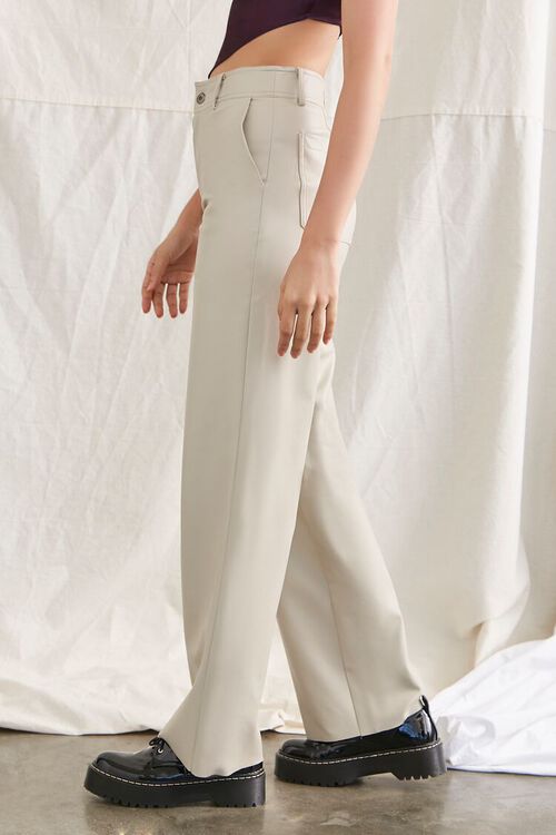 SAND Faux Leather High-Rise Pants, image 3